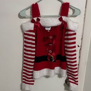 Junior's S Purple Heart Christmas Sweater